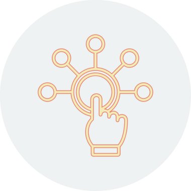 Etkileşimli web simgesi vektör illüstrasyonu