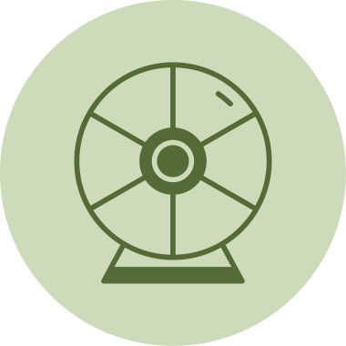 tekerlek düz simgesi, vektör çizim