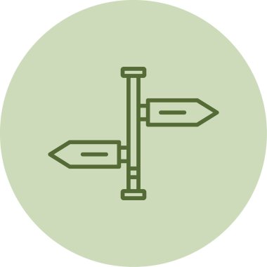 Yol İşaretinin vektör simgesi