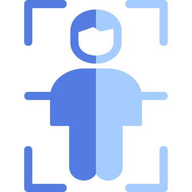 Vücut Tarama Web simgesi, vektör illüstrasyonu