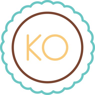 Ko modern simgesinin vektör illüstrasyonu 