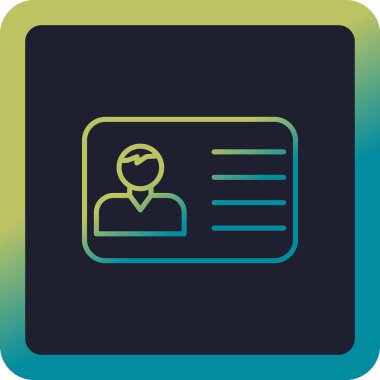 Ofis Kimliği Web simgesi, vektör illüstrasyonu