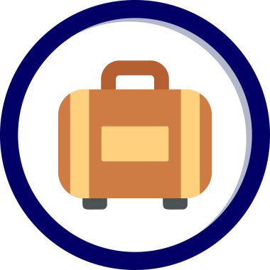 Bavul web simgesi, vektör çizim