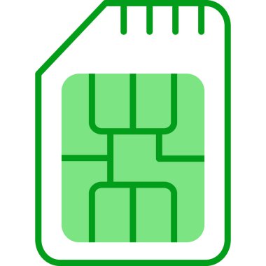 Sim Kart web simgesi, vektör illüstrasyonu