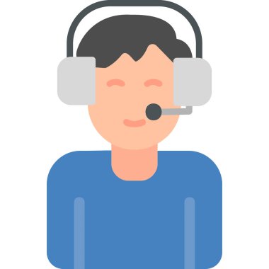 çağrı merkezi operatör simgesi illüstrasyonu 