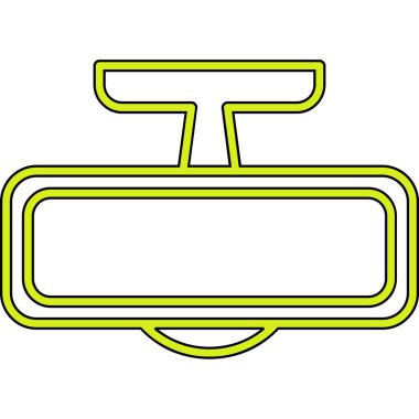 Arka Ayna modern simgesinin vektör illüstrasyonu                        