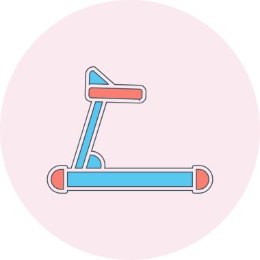 koşu bandı web simgesi, vektör çizim 