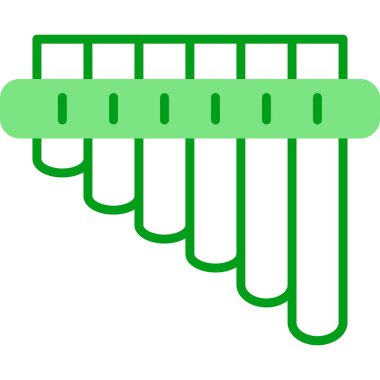 Pan Flüt web simgesi, vektör illüstrasyonu
