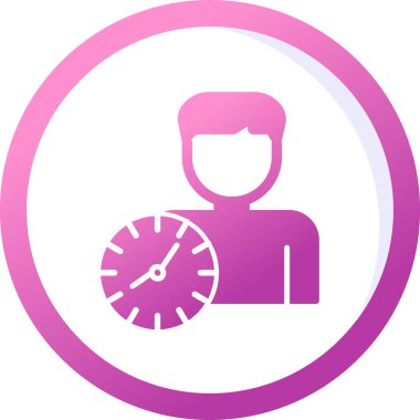 zaman yönetimi simgesi, vektör illüstrasyonu basit tasarım