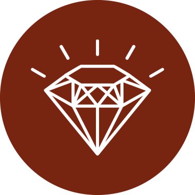 Mücevher ikonu. Web için vektör simgesinin özet çizimi