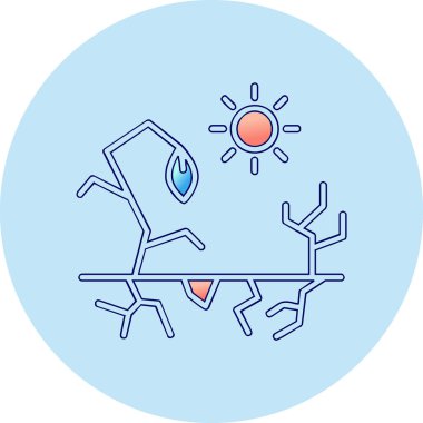 Kuraklık web simgesi, vektör illüstrasyonu, beyaz arkaplanda izole edilmiş küresel ısınma işareti 