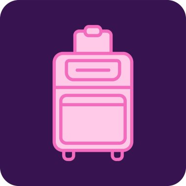 Bavul web simgesi, vektör çizim