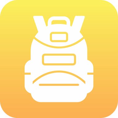 Sırt çantası. Web simgesi basit illüstrasyon