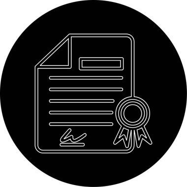 Diploma simgesi, vektör illüstrasyonu basit tasarım