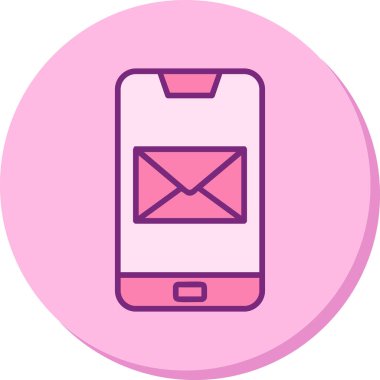 Telefon mesajı simge vektör çizim