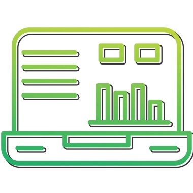 dizüstü bilgisayar simgesi, vektör illüstrasyonu basit tasarım