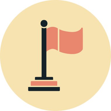 Bayrak. Web simgesi basit tasarım 