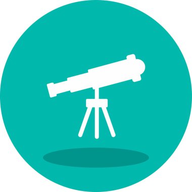 Teleskop. Web simgesi basit illüstrasyon