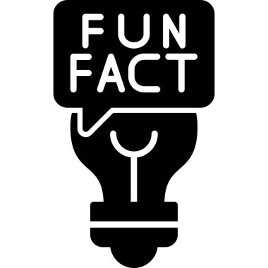 Eğlenceli Gerçekler konuşma balonu web simgesi, vektör illüstrasyonu