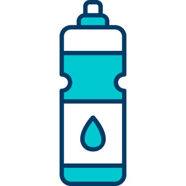 Su şişesi. Web simgesi basit illüstrasyon