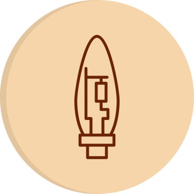 Sodyum buhar ampul simgesi, vektör illüstrasyonu  