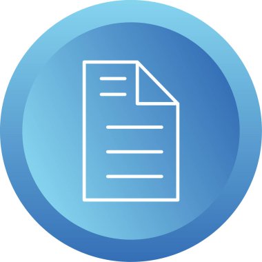 belge dosya simgesi vektör illüstrasyonu 