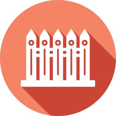 çit web simgesi, vektör çizim