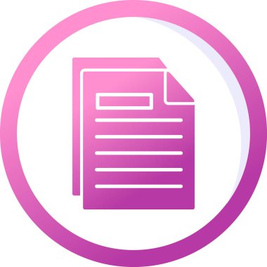 Belge. Web simgesi basit illüstrasyon