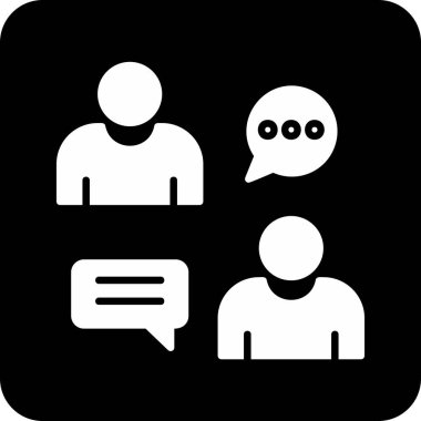 sohbet simgesi, vektör illüstrasyonu basit tasarım