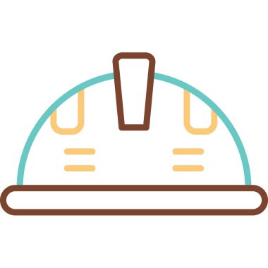 Kask simgesi vektör illüstrasyonu 