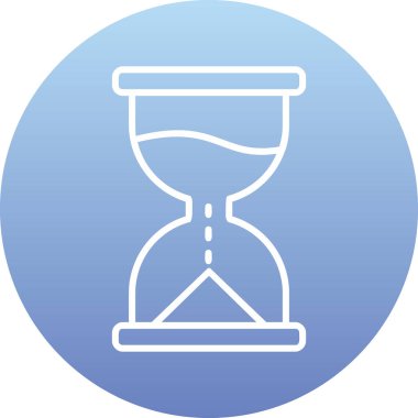 Kum saati simgesi, vektör illüstrasyonu 