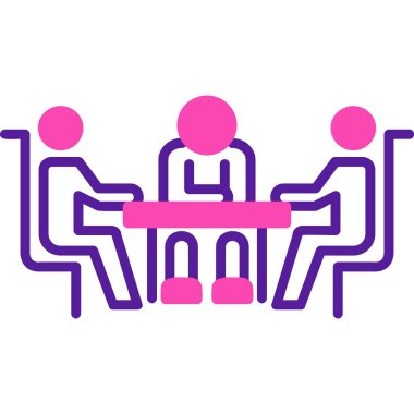 toplantı web simgesi vektör illüstrasyonu 