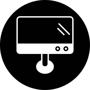 Monitör simgesinin vektör illüstrasyonu 