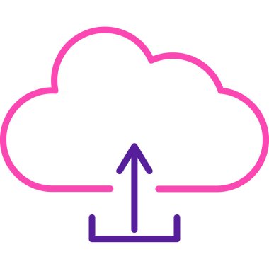 Bulut simge vektör çizim upload          