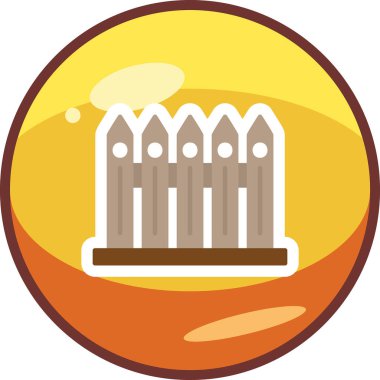 çit web simgesi, vektör çizim