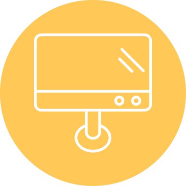 Monitör simgesinin vektör illüstrasyonu 