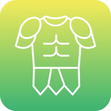 Zırh simgesi, vektör illüstrasyonu basit tasarım