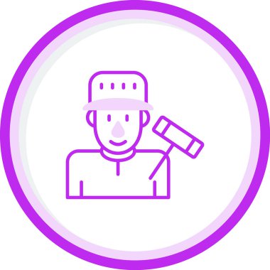 Polo oyuncusunun vektör illüstrasyon simgesi