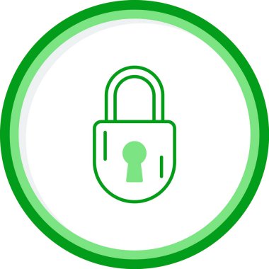 kilit düz simge vektör çizim