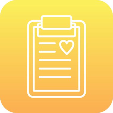 sağlık raporu simgesi vektör illüstrasyon 