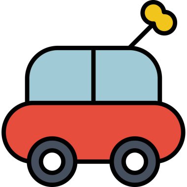 Araba oyuncağı. Web simgesi basit illüstrasyon