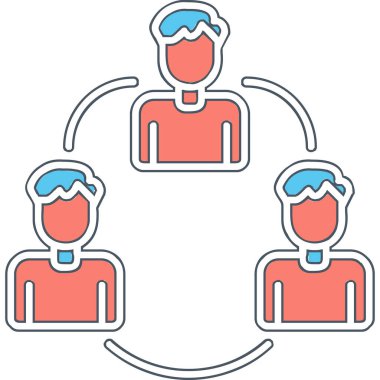 takım çalışması ikon vektör illüstrasyonu 