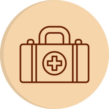ilk yardım kutusu vektör simgesi 