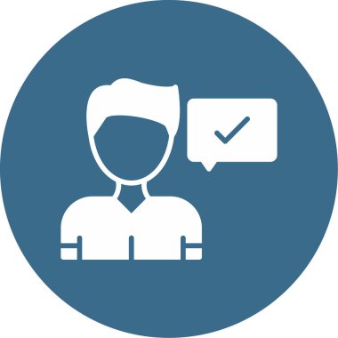 Düz simge, vektör gösterimi yanıtla 