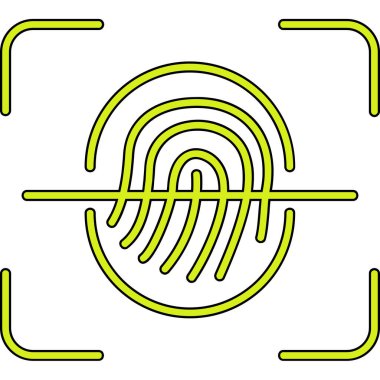 Parmak Tarayıcı Web simgesi, vektör illüstrasyonu