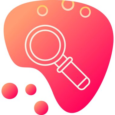 Büyütme cam simgesi, vektör illüstrasyonu 