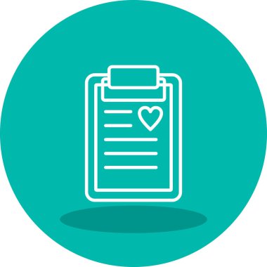 sağlık raporu simgesi vektör illüstrasyon 