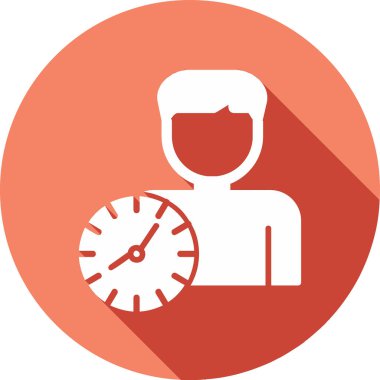 zaman yönetimi simgesi, vektör illüstrasyonu basit tasarım