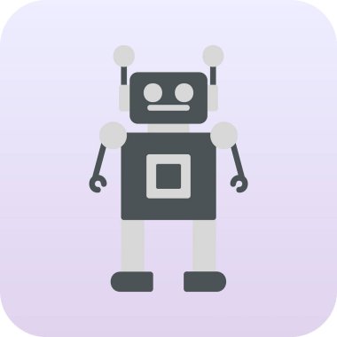 robot. Web simgesi basit illüstrasyon 