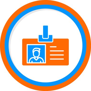 Kimlik kartı web simgesi, vektör illüstrasyonu